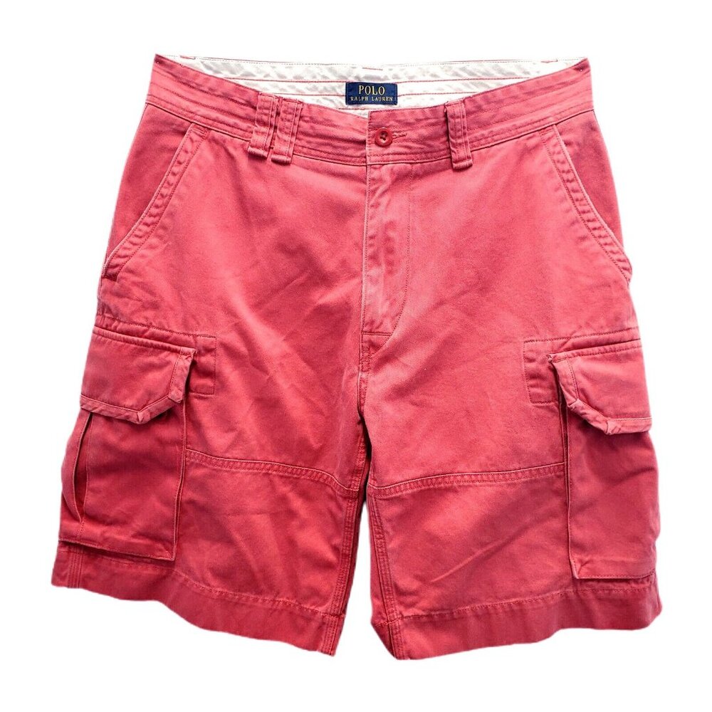 Polo Ralph Lauren Mens 33 Pink Cotton Chino Cargo Shorts